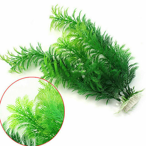 up8x Aquarium Fish Tank Decor Plant Fake Grass Landscap Artificial Water Aquatic