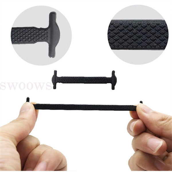 No Tie Elastic Silicone Shoe Laces Shoelaces Sneakers Sports Child/Adult/Unisex