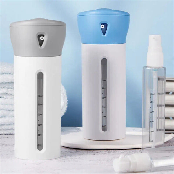 4 in 1 Refillable Travel Dispenser Portable Shampoo Shower Bottles - 1 PACK NEW