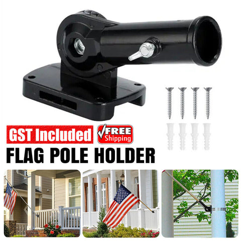 Flag Pole Holder Wall Mounting Bracket Adjustable Flagpole Rod Hitch Bracket AU