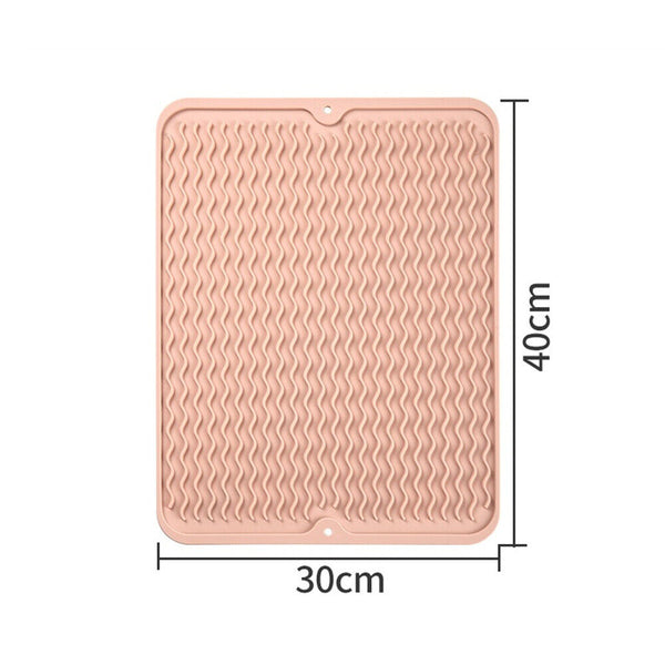 Silicone Sink Drying Mat Heat Resistant Kitchen Rectangle Non Slip Board Pad AU