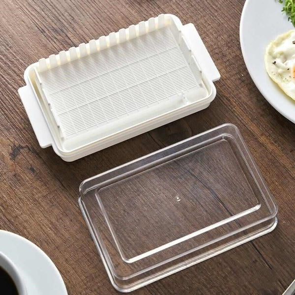 Butter Storage Case Food Butter Cheese Serving Storage Dish Container Box Lid