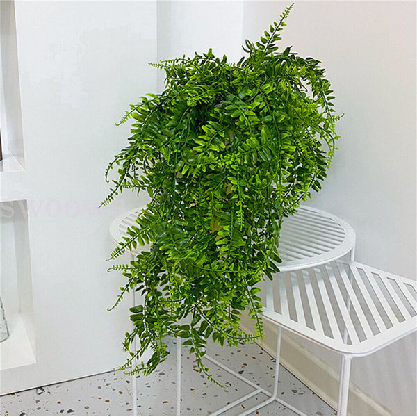 2/10x Artificial Hanging Plants Ivy Vine Faux Plastic Outdoor Fake Garden Decor