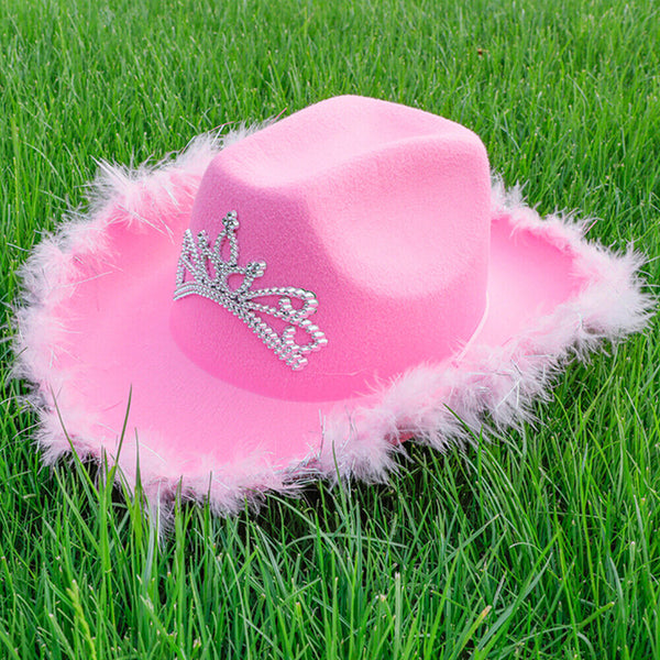 Pink Cowgirl Hat Cowboy Hat Felt Cowboy Costume Access Hat Play Dress Up Party