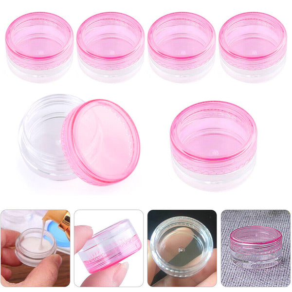 100pcs Sample Bottle Cosmetic Makeup Jar Face Cream Pot Lip Balm Containers NEW