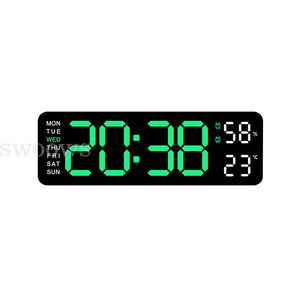 With Calendar Date Temperature LED Large Display USB Clock Digital Wall