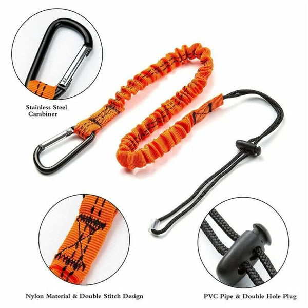 Tool Lanyard 3 Pcs Safety Lanyard with Carabiner Shock Absorbing Safety Lanyars