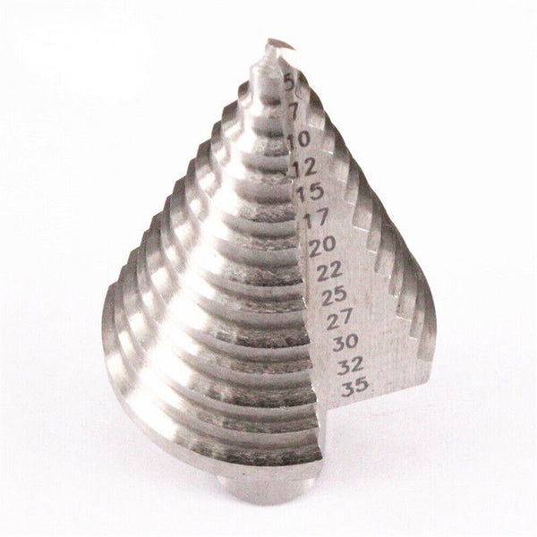 13Step Set HSS Steel Cutter Conical Spiral Groove Titanium Bit Cone Drill 5-35mm