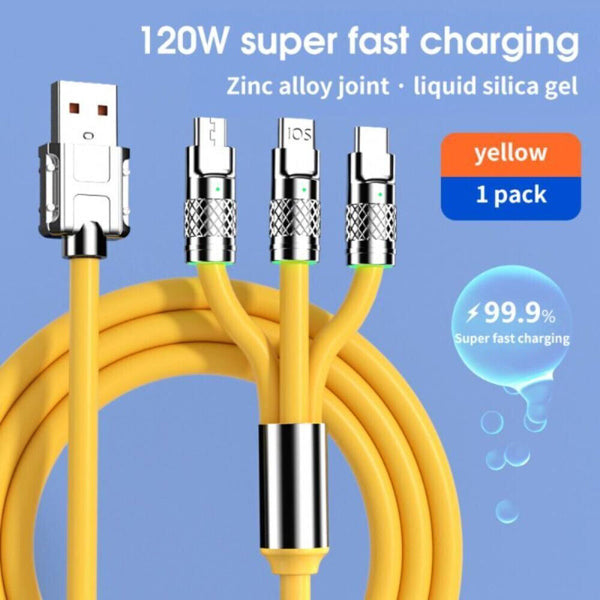 Universal 3 in 1 Multi USB Charger Charging Cable Lead for Most Mobile Phones AU