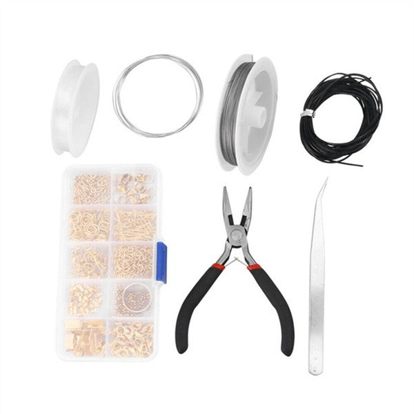 Jewellery Making Findings Kit DIY Wire Pliers Set Starter Tools Necklace Repair