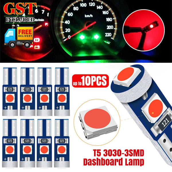 1-10PCS T5 LED 12V Dashboard Light Instrument Panel Bulb Wedge Dash Lamp