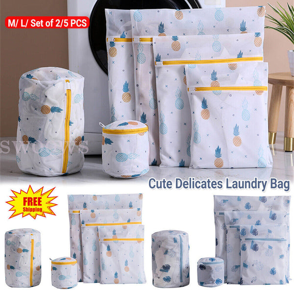 Set 2/5 Mesh Washing Bag Pack Laundry Bags Lingerie Delicate clothes Wash Bags