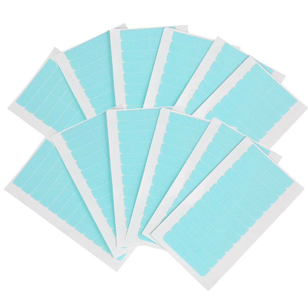 Pre Cut Double Side Super Blue Tapes For Hair Extension Waterproof Adhesiv 60pc