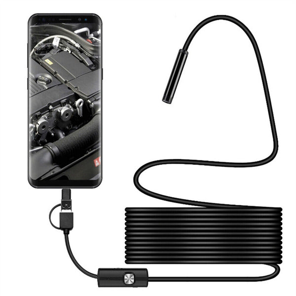 Waterproof HD Endoscope USB Type-C Borescope Inspection Snake Camera For Android