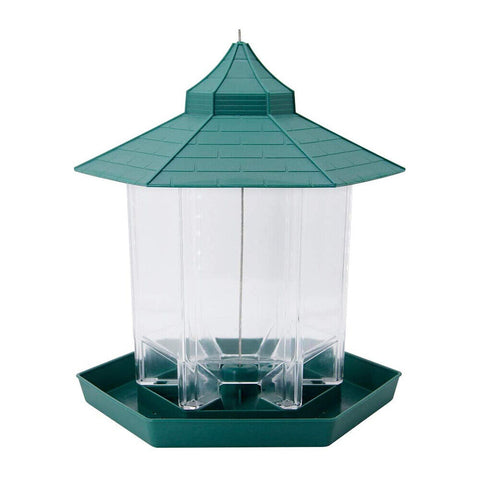 Hanging Bird Feeder Garden Wild Seed Container Waterproof Gazebo Outdoor