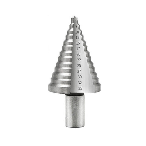 13Step Set HSS Steel Cutter Conical Spiral Groove Titanium Bit Cone Drill 5-35mm