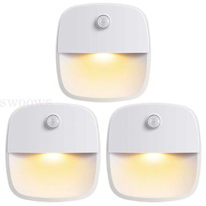 3 pack Durable Night Light Cordless Smart Closet Corridor Motion Sensor PIR