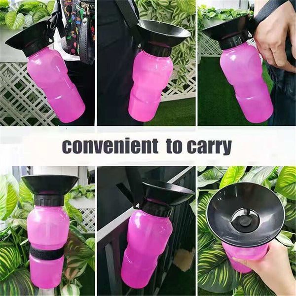 500ml Dog Cat Water Drinking Bottle Detachable Travel Cup Portable Pet Feeder