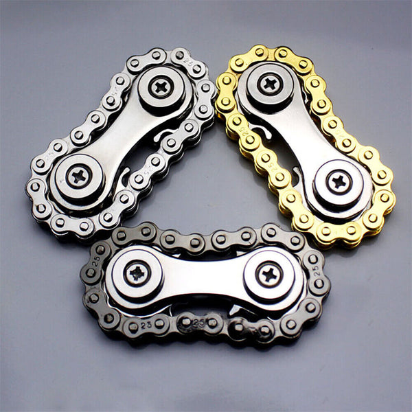 Bike Chain Gear Fidget Spinner Gyro Stainless Steel Metal Sprocket Toy New Style