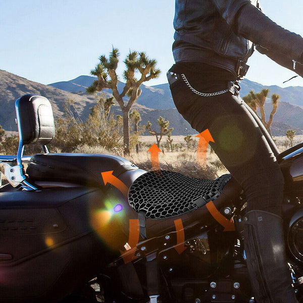 Universal Motorcycle Seat Cushion Cover Comfort Gel Pillow Pad Pressure Relief