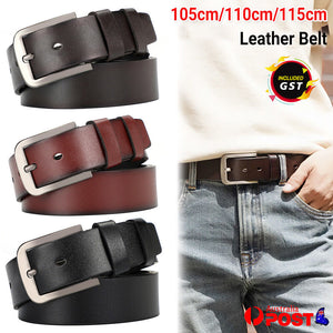 105cm/ 110cm/ 115cm Coffee/ Black/ Wine Red New Quality PU Leather Men's Belt