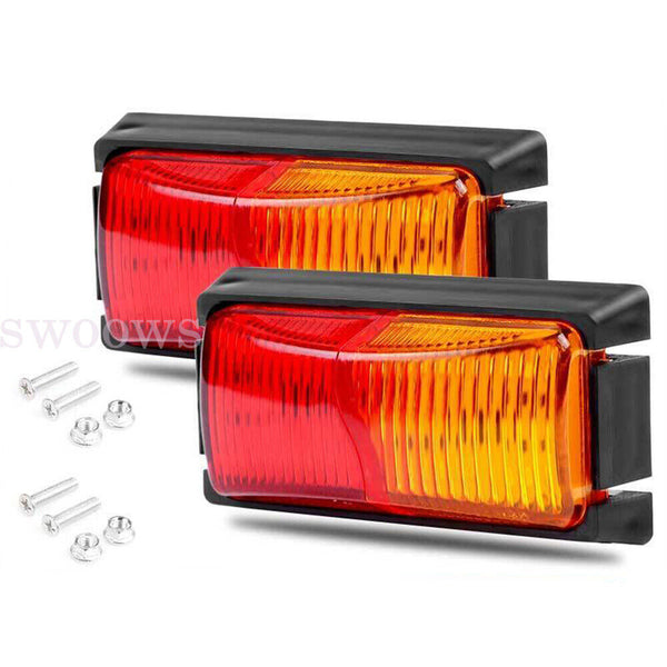 Red Amber LED Clearance Lights Side Marker Lamp Trailer Truck Caravan Multi Volt