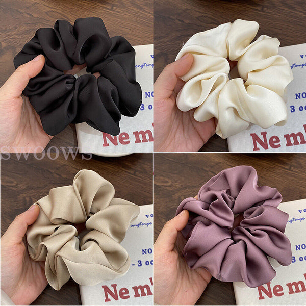 1/4pcX Large Scrunchies Hair Bands Bobbles Elastic Holder Girls Women Ponytail