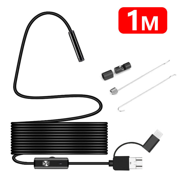 Waterproof HD Endoscope USB Type-C Borescope Inspection Snake Camera For Android