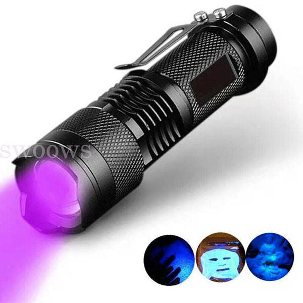 UV Ultra Violet LED Flashlight Blacklight Light 365 nM 395 Inspection Lamp Torch