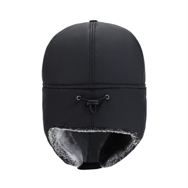 Winter 3 in 1 Thermal Fur Lined Trapper Bomber Hat with Ear Flap Face Mask Cap