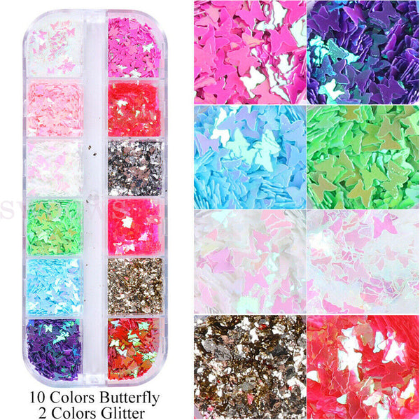 Nail Art 3D Assorted Rhinestones Gem Pearl Glitter Sequins Nail Decor Tips