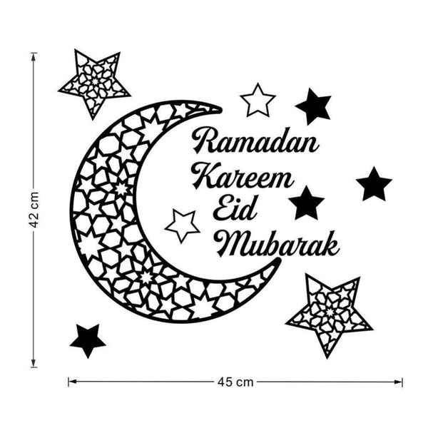 Eid Mubarak Wall Stickers Ramadan Decoration For Home Islamic Muslim Party Deco