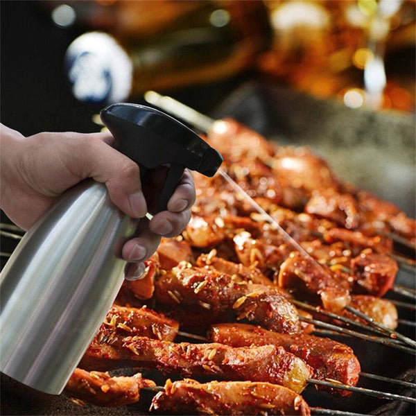 BBQ Spray Bottle Dispenser Stainless Steel Sprayer Kitchen Olive Oil Cooking AU