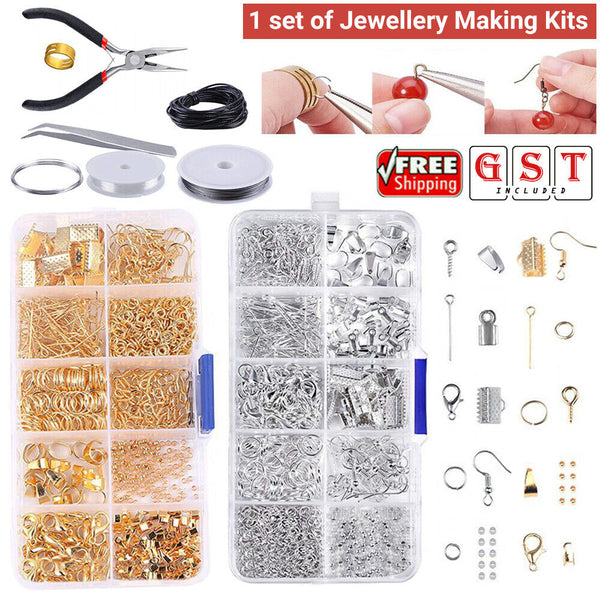 Jewellery Making Findings Kit DIY Wire Pliers Set Starter Tools Necklace Repair