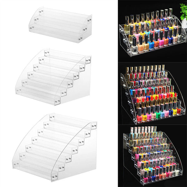 Acrylic Nail Polish Varnish Organiser Holder Desk Storage Stand Display Rack AU