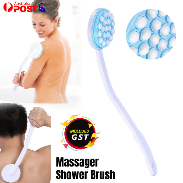 Long Handle Cream Lotion Applicator Back Massager Scrubber SPA Bath Shower Brush