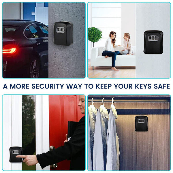 1/2pcs Wall Mounted Combination Lock Key Safe Storage Box Security Home Outdoor