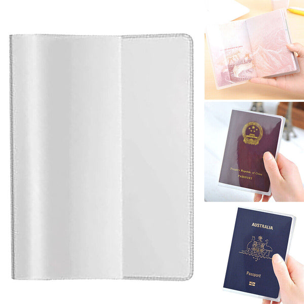 Passport Cover Transparent Clear Protector Travel Holder Organizer Carry Case