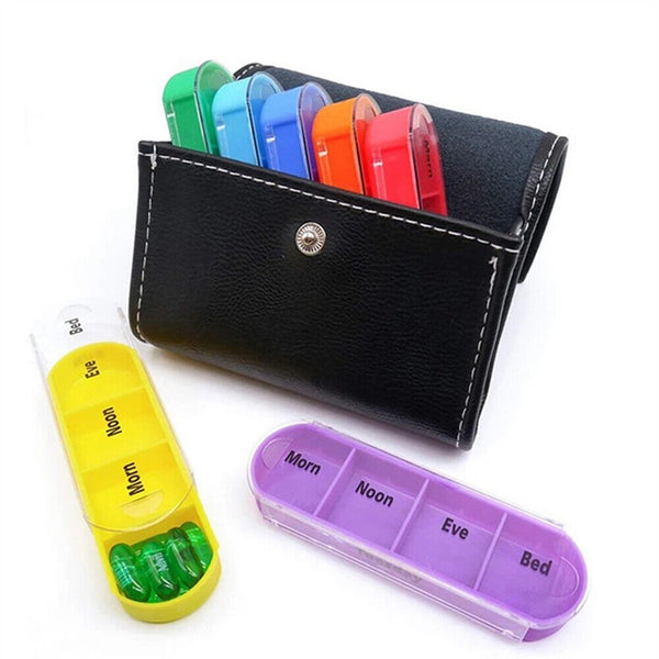 Pill Box 7 Day Medicine Tablet Dispenser Organiser Weekly Storage Case Container