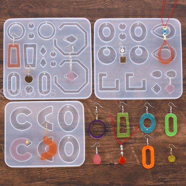 Silicone Earring Pendant Jewelry Mold Resin Casting Craft Mould DIY Epoxy Making