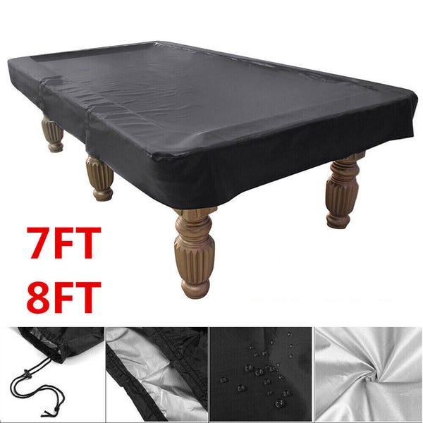 7/8FT Pool Snooker Billiard Table Cover Polyester Waterproof Dust Cap Outdoor