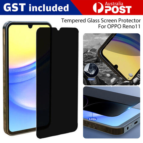 1/2x Anti-Spy Privacy Tempered Glass Screen Protector For Oppo Reno 11