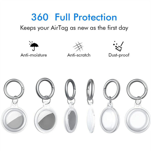 1/2PCS Case Cover Full Coverage Protector Waterproof Keychain FOR Airtag Air Tag