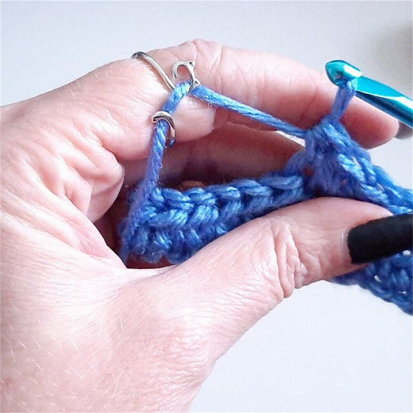 1/2 Yarn Ring Cat Kitty Ears Adjustable Size Crochet Ring Beginner Knitting Ring