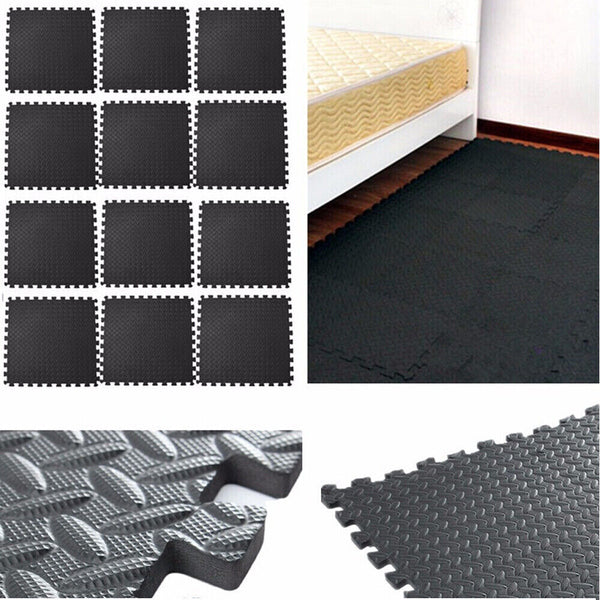 4-24x Interlocking Heavy Duty EVA Foam Gym Flooring Mat Tiles Kids Playmat