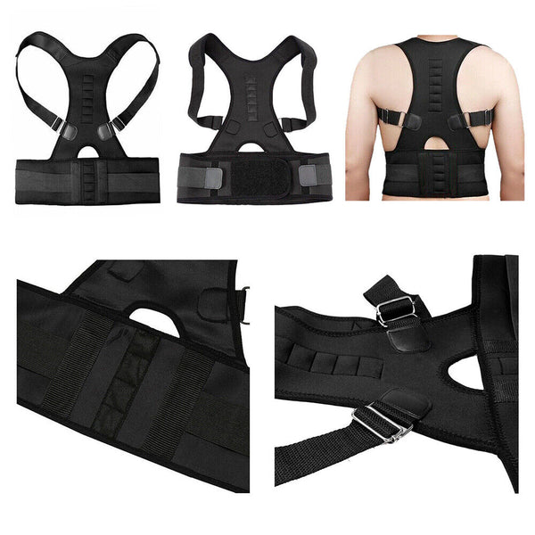 Posture Corrector Lumbar Brace Pain Relief Full Back Support Shoulder Brace Belt