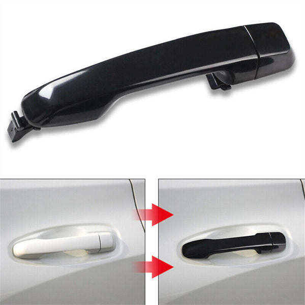 Pair Rear LH + RH Outer Door Handle for Toyota Prado J150 Series 2009-2020 Black