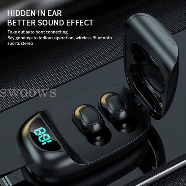 Bluetooth 5.0 Earphone Headset TWS Wireless Mini Earbuds Stereo Bass Headphones