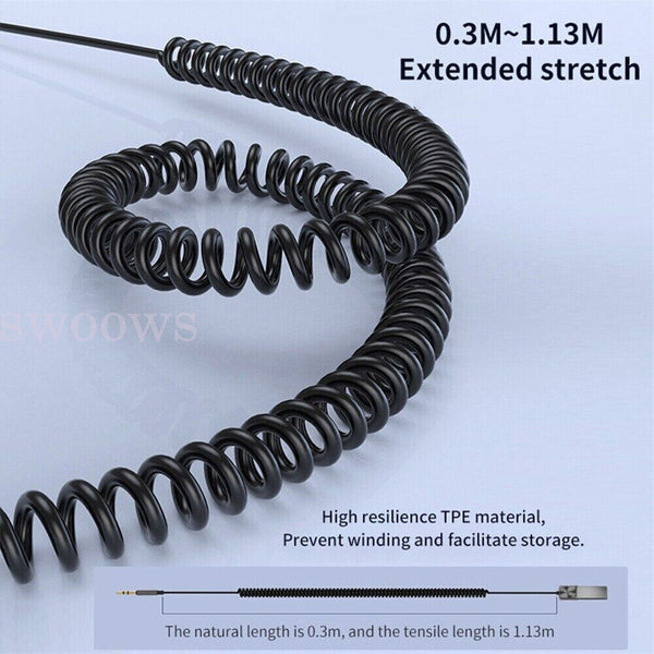 1/2pcs Car Wireless Bluetooth 5.1 Receiver Dongle AUX 3.5mm Music Adapter Cable