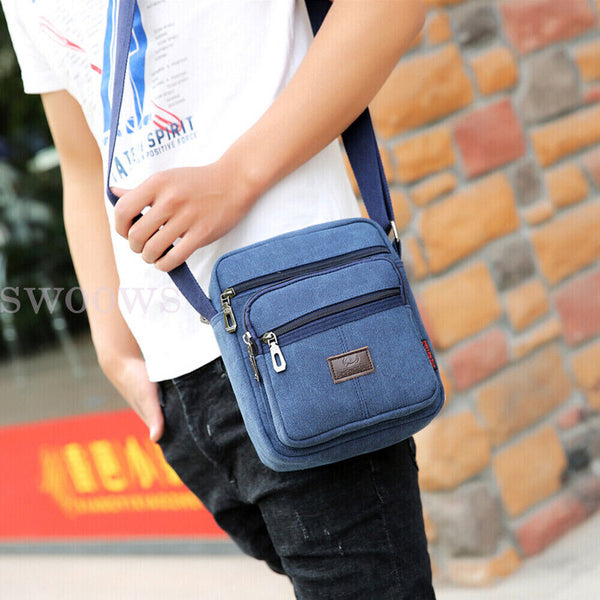 Unisex Men's women Canvas Shoulder Messenger Bag Cross body Satchel Travel Bags